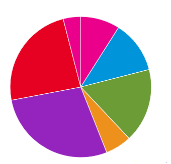 Pie chart from children lacking 2 or more necessities