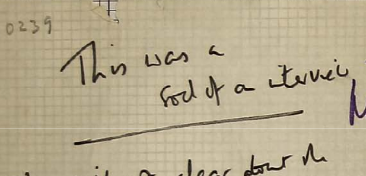 Extract from sod of an interview comment from 6-36-0239